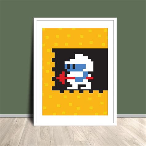 Dig Dug Classic Arcade Game Art Collection Retro 8-bit Vintage Video ...