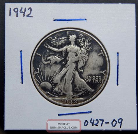1942 50c Walking Liberty Half Dollar A Coin