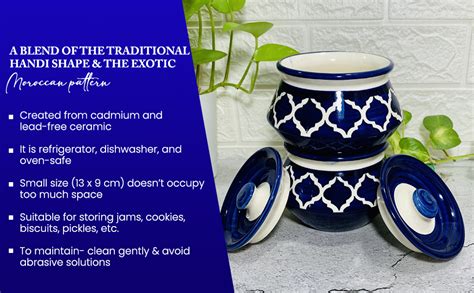 Buy Homefrills Handpainted Multi-Utility Ceramic Jar & Container with ...