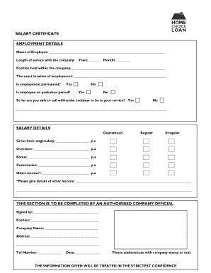 58+ Free Editable Salary Certificate Templates in MS Word [DOC] | pdfFiller