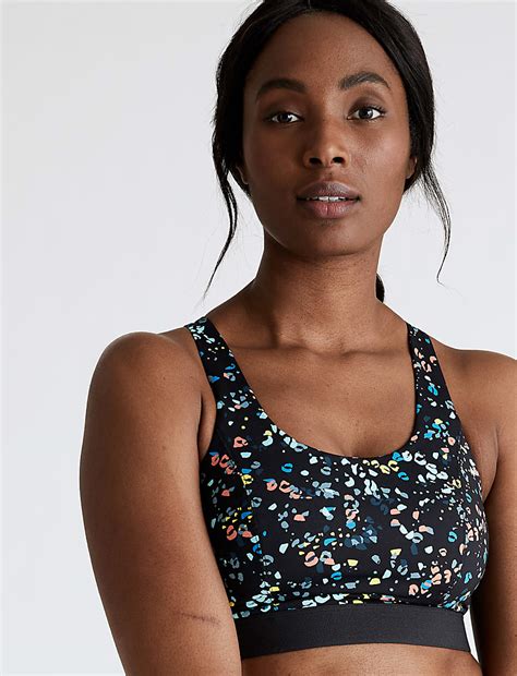 Buy Animal Print Medium Impact Sports Bra at Marks & Spencer