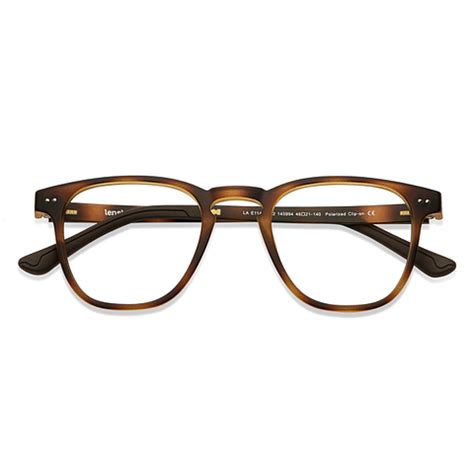 Buy Tortoise Brown Full Rim Square Lenskart Air Clip On LA E11420-C2 ...