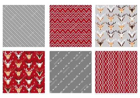 Best 14+ Free Christmas Patterns Vector Set