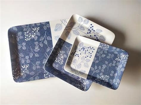 Golden Fish Melamine Flower Printed Melamine Large Size (39x27.5 cm ...