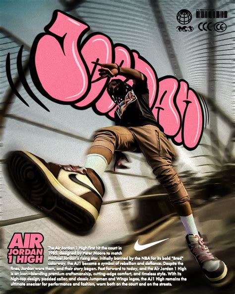 Jordan 1 Poster Design in 2025 | Graphic poster, Fashion poster design, Graphic design posters
