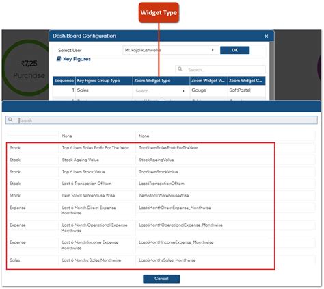 Dashboard Configuration