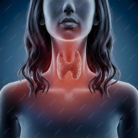 Premium Photo | Swollen Thyroid Gland in the Neck