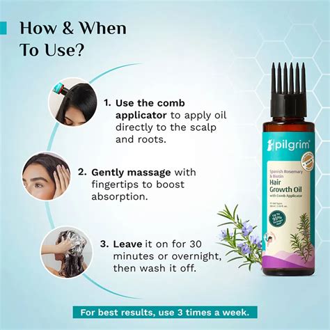 Buy Pilgrim Spanish Rosemary & Biotin Hair Growth Oil, 100 ml | 19 ...