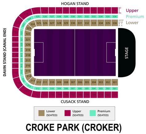 Croke Park Seating Plan 2024 Dublin Croke Park Seating Map With Seat ...