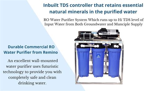 Remino 25 LPH Commercial RO Water Purifier with Single Pump ...