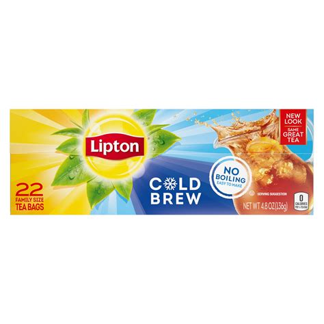 Liptoncold Brew Iced Tea Bags Family Size Zero Calories Easy ...