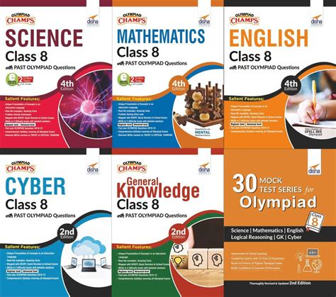 Class 8 Olympiad Champs - 6 books (all subjects) - 30 Mock Tests - 2nd ...
