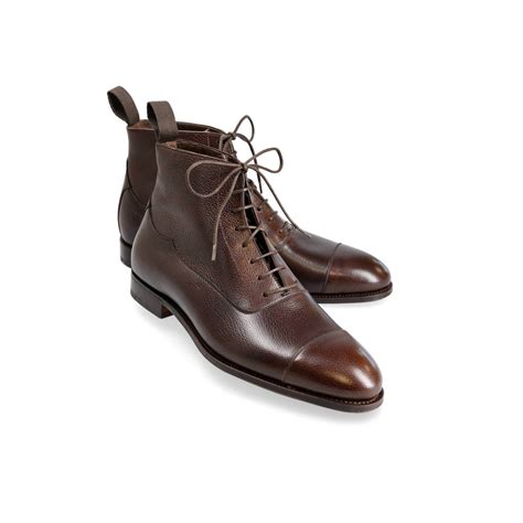 Coffee Captoe Lace-up High Ankle Boots