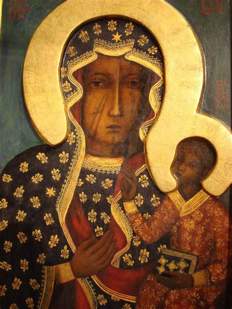 Virgen negra o de Częstochowa | Our lady of czestochowa, Madonna art, Blessed mother mary