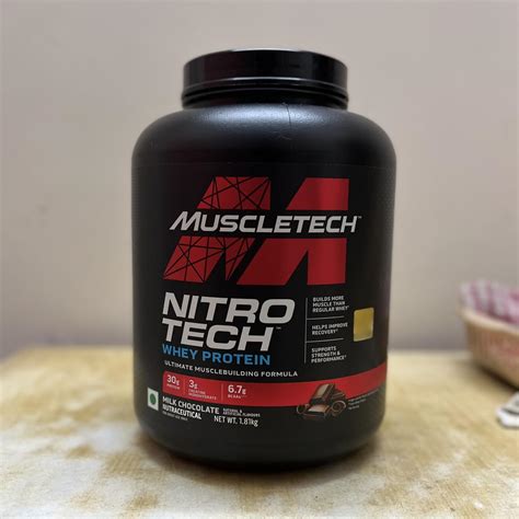 MuscleTech Nitro-Tech Whey Protein, 1.81kg (4lbs), Cookies & Cream, 30g ...