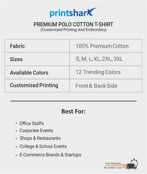 Custom Polo T-Shirt Printing and Embroidery | printshark