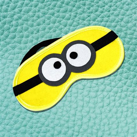 Minion Sleeping Mask Felt Sleep Mask Minion Travel Eye Mask - Etsy India