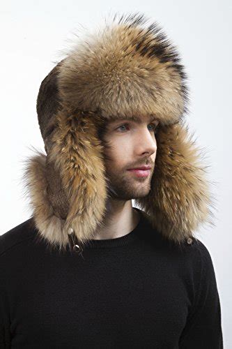 Buy Raccoon and Sheared Beaver Furs Full Ushanka Hat Saga Furs For a ...