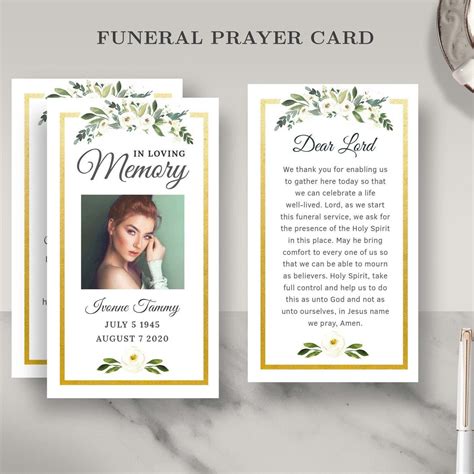 Printable Funeral Cards