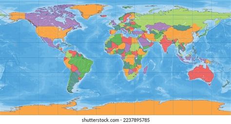 Image result for Equirectangular World Political Map