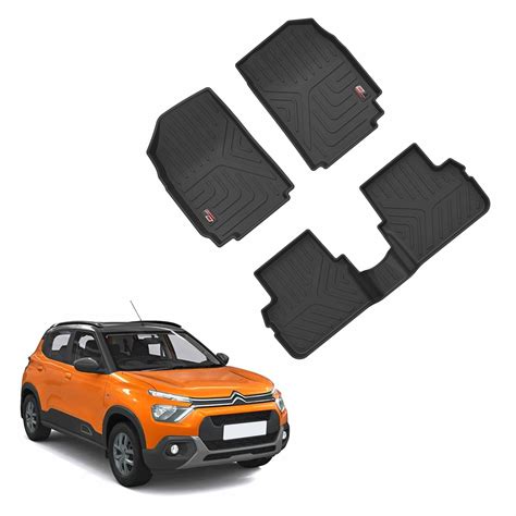 GFX TPV Premium 3D Life Long Floor Mats for Citroen C3 2022+ | Black