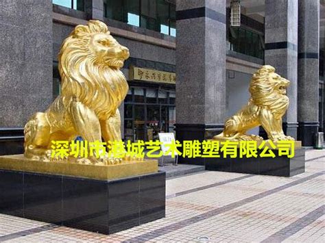 门口镇宅是招财仿真动物类玻璃钢狮子雕塑哪家好_港城雕塑-站酷ZCOOL