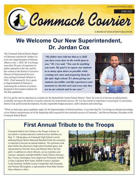 Commack Courier June 2022 by Commack Public Schools - Issuu