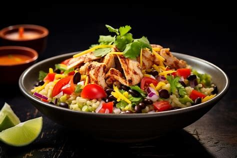 Mexican chicken and rice salad | Premium AI-generated image