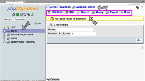 Image result for How to Create Database in phpMyAdmin