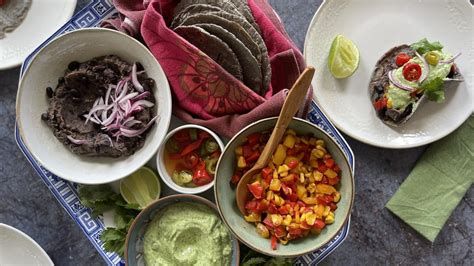 Delicious home-made corn tortillas with black beans and peppers – The ...