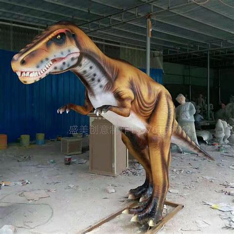 玻璃钢仿真恐龙雕塑动物园森林公园恐龙基地霸王龙模型_盛美景观雕塑厂-站酷ZCOOL