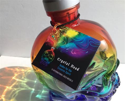750 ml CRYSTAL HEAD VODKA RAINBOW BOTTLE LIMITED EDITION Skull PRIDE ...