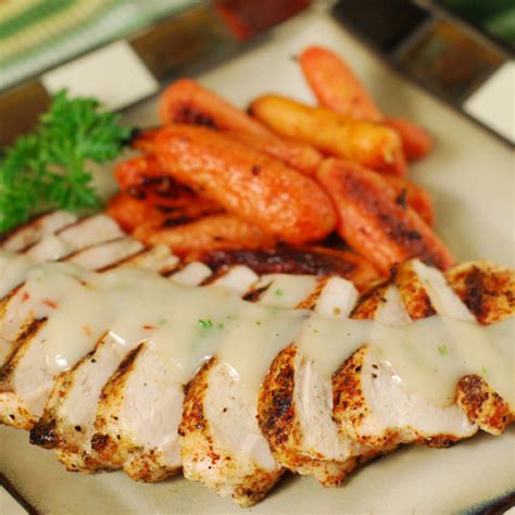 Grilled Chicken with Red Chile Veloute Sauce