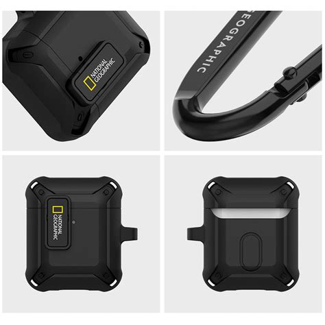 Nat Geo AirPods Pro 2 (PC+TPU) |Rugged Bumper lock Case-Black