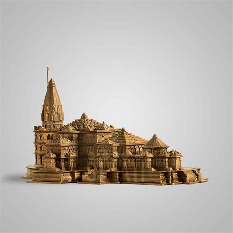 SILAII Ayodhya Ram Mandir Replica Sculpture - 6 Inch Antique Bronze ...