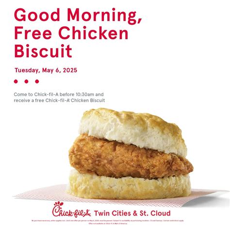 FREE Chicken Biscuit at Chick-fil-A Tuesday - Thrifty Minnesota