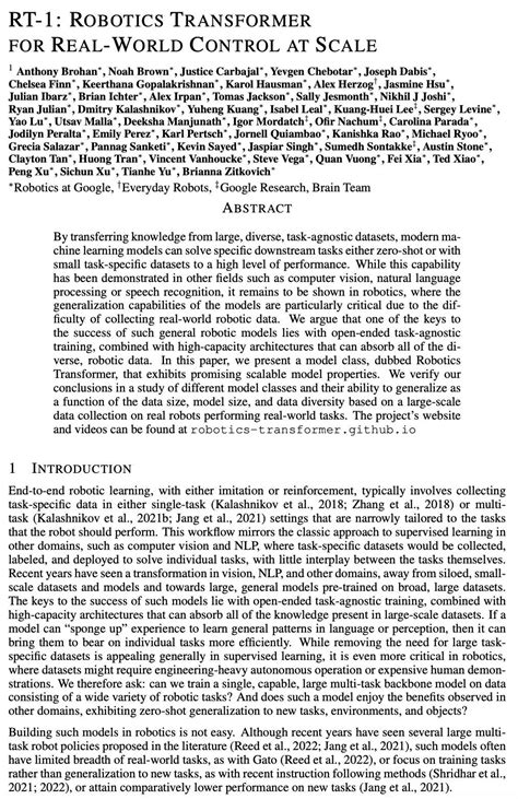 Robotics Transformer 的图像结果