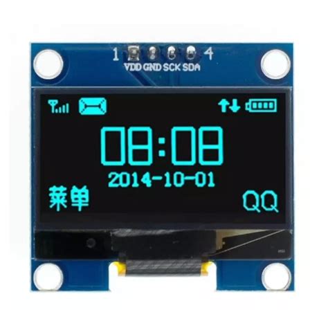Maison Up | 1.3" I2C/IIC 4-Pin OLED Display Module - Blue Pixel Color ...