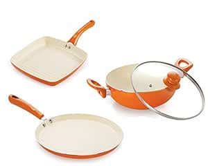 Buy NIRLON Metal Spoon Friendly Reinforced Ceramic 4 Layer Non-Sick ...