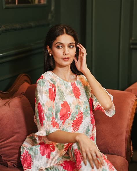 MULTI COLOURED SATIN PLEATED CO-ORD SET – Gulabi Dori