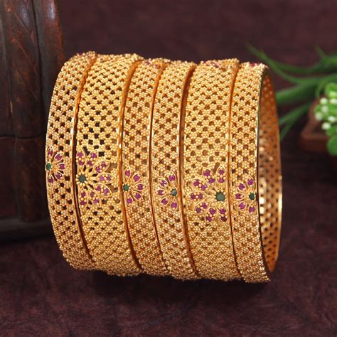 The Timeless Charm of South Indian Antique Matte Finish Bangles – A Mu