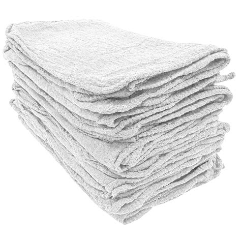 Detailer's Preference Automotive Shop Towels, Cotton, 11"x12", White ...