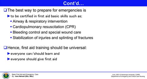 Image result for Introduction Basic First Aid