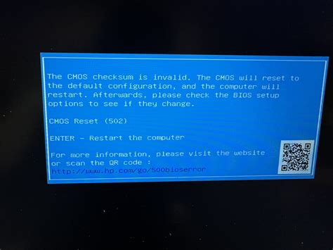 Cmos Checksum Is Invalid Hp : How do I fix The CMOS checksum is invalid ...