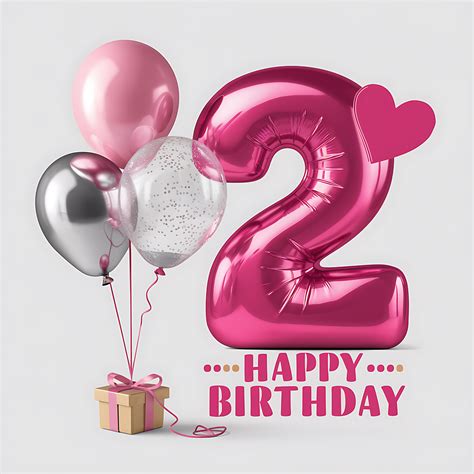 Free Happy 2nd Birthday Balloons