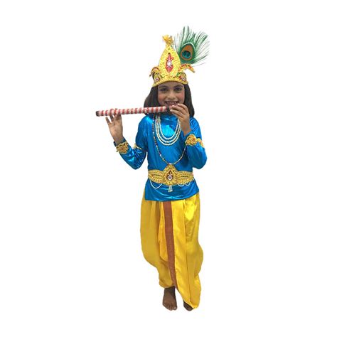 ITSMYCOSTUME Krishna Dhoti Top Yellow Set with Complete Accessories ...