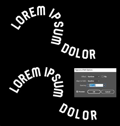 Illustrator Text Path 的图像结果