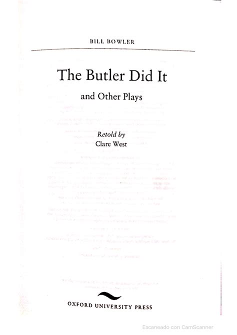 The Butler did it 1 - ..lectura - ingles - Studocu