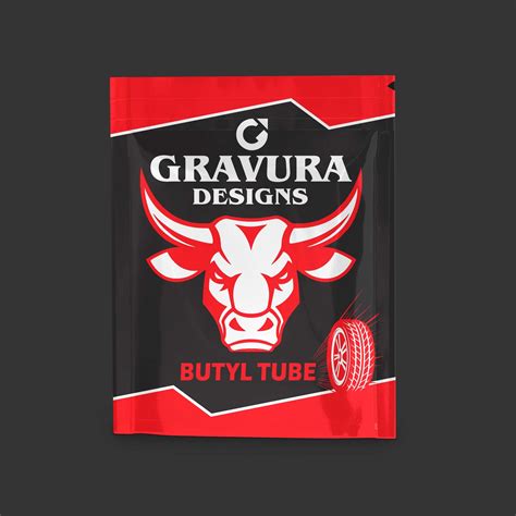 Bull-Themed Butyl Tube Packaging Design Template – Gravura Designs