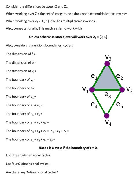 e2 e1 e5 e4 e3 v1 v2 v3 v4 Consider the differences between Z and Z2: - ppt download
